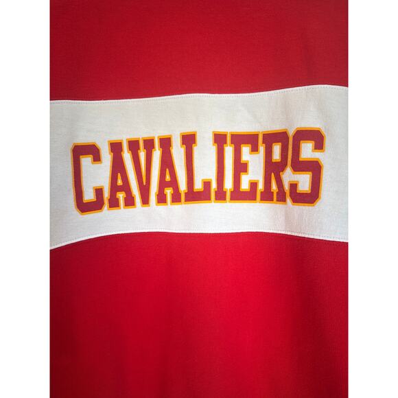 Vintage Cavaliers Fan Cloth Sweatshirt Red/White Stripe M RN156271 EUC - Picture 2 of 8